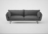 Allora 4 Seater Sofa Melton Wool Shale / Black