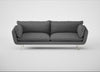 Allora 4 Seater Sofa Melton Wool Shale / Stainless Steel