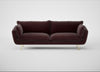 Allora 4 Seater Sofa Smart Luxe Velvet Acorn / Brass