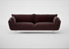 Allora 4 Seater Sofa Smart Luxe Velvet Acorn / Stainless Steel