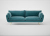 Allora 4 Seater Sofa Smart Luxe Velvet Airforce Blue / Brass