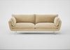 Allora 4 Seater Sofa Smart Luxe Velvet Biscuit / Brass