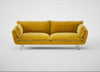 Allora 4 Seater Sofa Smart Luxe Velvet Canary / Stainless Steel