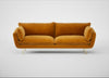 Allora 4 Seater Sofa Smart Luxe Velvet Cognac / Brass