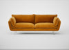Allora 4 Seater Sofa Smart Luxe Velvet Cognac / Stainless Steel