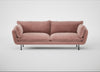 Allora 4 Seater Sofa Smart Luxe Velvet Dusky Pink / Black