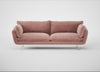 Allora 4 Seater Sofa Smart Luxe Velvet Dusky Pink / Brass