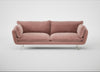 Allora 4 Seater Sofa Smart Luxe Velvet Dusky Pink / Stainless Steel