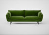 Allora 4 Seater Sofa Smart Luxe Velvet Grass / Black