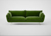 Allora 4 Seater Sofa Smart Luxe Velvet Grass / Stainless Steel