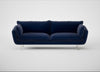 Allora 4 Seater Sofa Smart Luxe Velvet Midnight / Stainless Steel