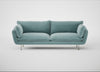 Allora 4 Seater Sofa Smart Luxe Velvet Mineral Blue / Stainless Steel