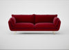 Allora 4 Seater Sofa Smart Luxe Velvet Mulberry / Brass