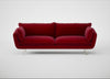 Allora 4 Seater Sofa Smart Luxe Velvet Mulberry / Stainless Steel