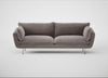 Allora 4 Seater Sofa Smart Luxe Velvet Mushroom / Stainless Steel