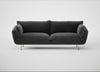 Allora 4 Seater Sofa Smart Luxe Velvet Nickel / Stainless Steel