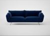 Allora 4 Seater Sofa Smart Velvet Dusk / Stainless Steel