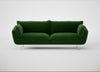 Allora 4 Seater Sofa Smart Velvet Forest / Brass