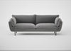 Allora 4 Seater Sofa Smart Velvet Mercury / Black