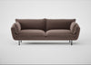 Allora 4 Seater Sofa Smart Velvet Mouse / Black