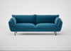 Allora 4 Seater Sofa Smart Velvet Ocean Blue / Black