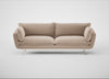 Allora 4 Seater Sofa Smart Velvet Pebble / Stainless Steel