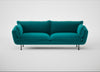 Allora 4 Seater Sofa Smart Velvet Petrol / Black