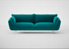 Allora 4 Seater Sofa Smart Velvet Petrol / Stainless Steel