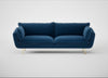Allora 4 Seater Sofa Cotton Velvet Petrol / Brass