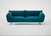 Allora 4 Seater Sofa Cotton Velvet Teal / Black