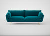 Allora 4 Seater Sofa Cotton Velvet Teal / Brass