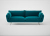 Allora 4 Seater Sofa Cotton Velvet Teal / Stainless Steel