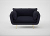Allora Loveseat Boucle Indigo / Brass