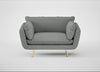 Allora Loveseat Boucle Steel / Brass