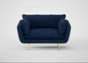 Allora Loveseat Broad Weave Lagoon / Brass