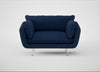 Allora Loveseat Broad Weave Lagoon / Stainless Steel