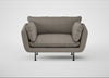 Allora Loveseat Broad Weave Pebble / Black