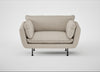 Allora Loveseat Broad Weave Putty / Black