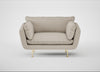 Allora Loveseat Broad Weave Putty / Brass