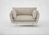 Allora Loveseat Broad Weave Putty / Stainless Steel