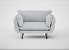 Allora Loveseat Broad Weave Tin / Black