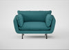 Allora Loveseat Brushed Cotton Cadet / Black