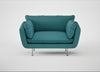Allora Loveseat Brushed Cotton Cadet / Stainless Steel
