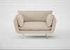 Allora Loveseat Brushed Cotton Oat / Brass