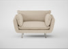 Allora Loveseat Brushed Cotton Oat / Stainless Steel