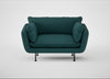 Allora Loveseat Brushed Cotton Pine / Black