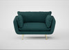 Allora Loveseat Brushed Cotton Pine / Brass