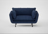 Allora Loveseat Capelo Linen-Cotton Inkspot / Black