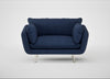 Allora Loveseat Capelo Linen-Cotton Inkspot / Stainless Steel