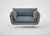 Allora Loveseat Capelo Linen-Cotton Mineral / Brass